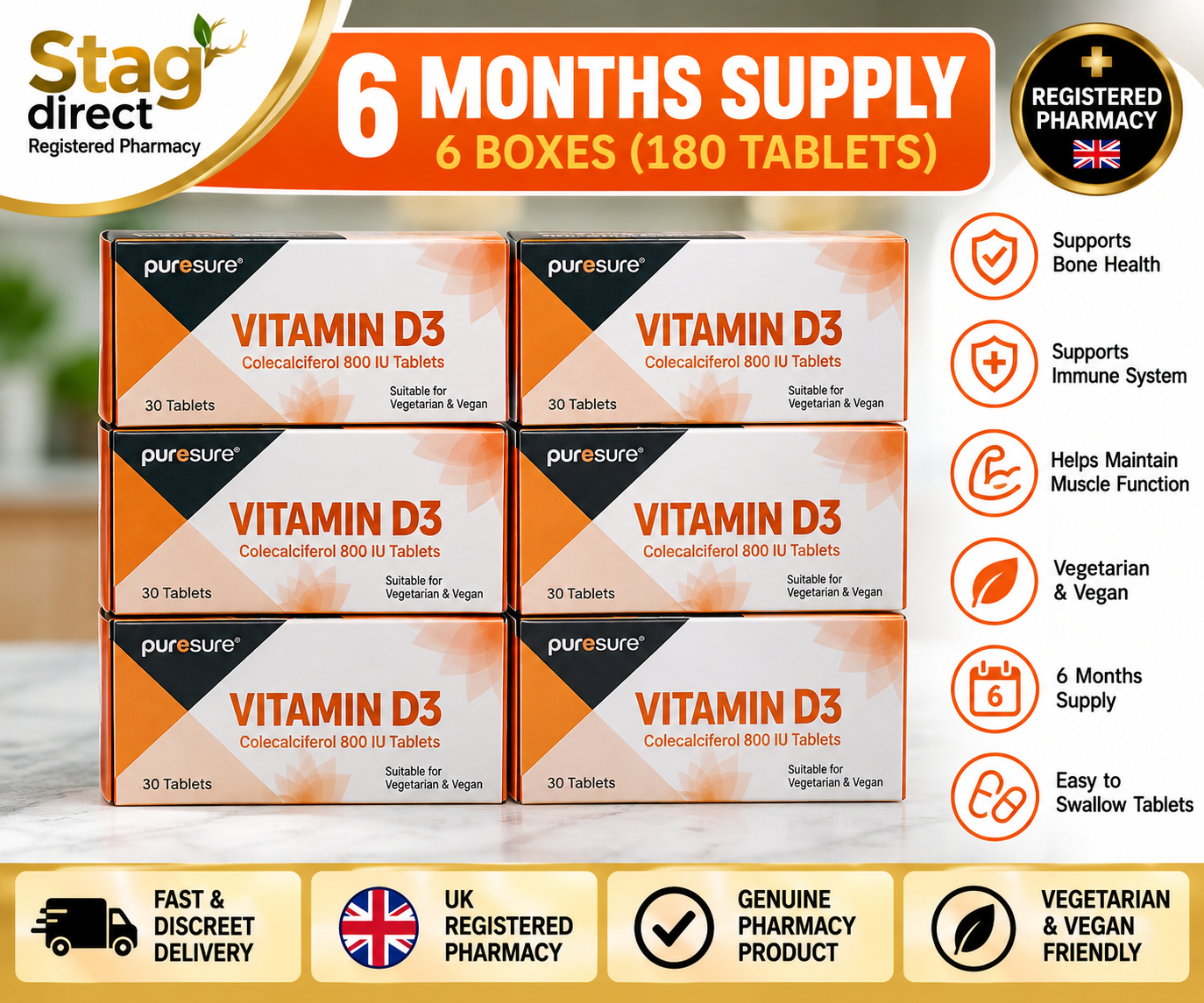 Vitamin D3 800 IU- Easy to Swallow Pure Vitamin D Softgel Capsules - High Potency, Vitamin D3 Supplements Helps Boost Health and Immune System. (800 IU Capsule) - Image 5