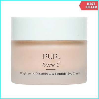 PÜR Rescue C Brightening Eye Cream Vitamin C Peptide Under Eye Care 0.5 fl oz