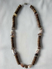 Surfer Necklace Puka Shell Coco Beads Ethnic Tribal 17.5" Gift US Seller New