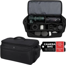 Extra Large Soft Padded Water Resistant Camcorder Equipment Gadget Bag/Case...