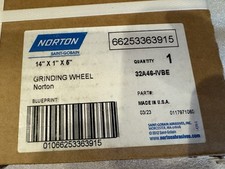Norton 14 x 1 x 5" 46 Grit Surface Grinding Abrasive Wheel 32A46-IVBE Type 01
