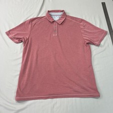 Tommy Bahama Polo Shirt Mens Large Pink Tencel Beach Casual Stretch
