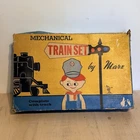 Vintage WORKING MARX Mechanical Tin Litho Train Set  w/ Original Box & Key
