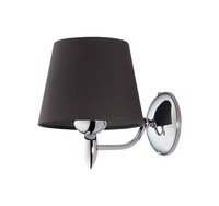 Wandleuchte Alaion In Graphit Chrom Stoff Schirm E27 Wandlampe Wohnzimmer