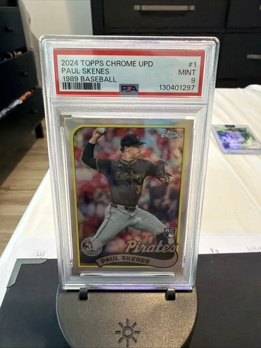 2024 Topps Chrome Update Paul Skenes #89CU-1 1989 Insert Pirates RC PSA 9 MINT