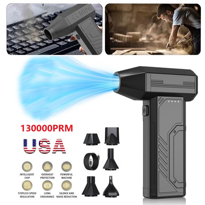 #ad Electric Air Duster Cordless Mini Jet snow Blower Portable Turbo Fan $18.53