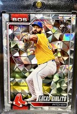 LUCAS GIOLITO RARE CRACKED ICE REFRACTOR INVESTMENT CARD SP BOSTON RED SOX