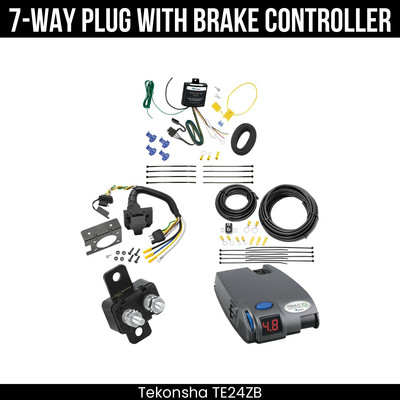 Tekonsha 7-Way Round Trailer Wiring Harness Kit + Brake Control For 00-06 BMW X5