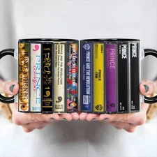 Prince Albums Cassette Mug – Retro Music Collection Coffee Cup