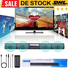 20W Bluetooth5.0 Soundbar für TV Heimkino 3D Surround Subwoofer Lautsprecher DHL