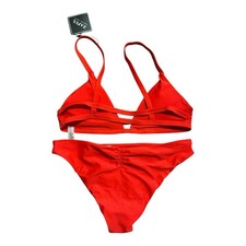 Zaful 2 piece Bikini set red swimwear beach Size US 4.