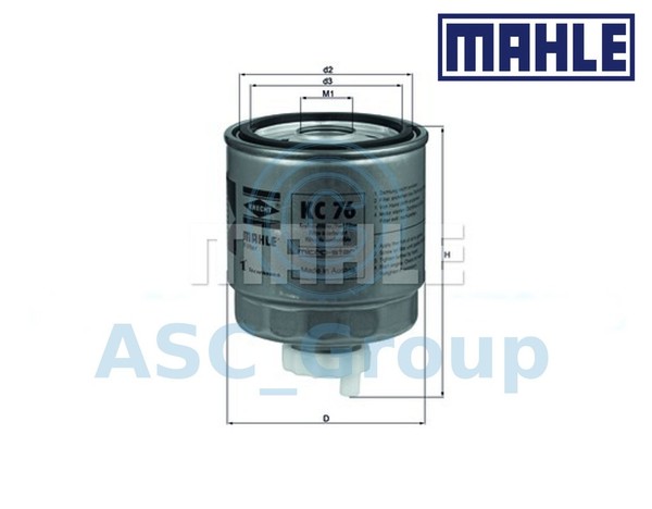 Original Mahle Ersatzmotor Schraubbarer Kraftstofffilter KC 76-image