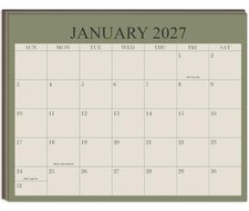 Magnetic Fridge Calendar 2027-2028 - November 2026 - Until June 2028 - Cyan
