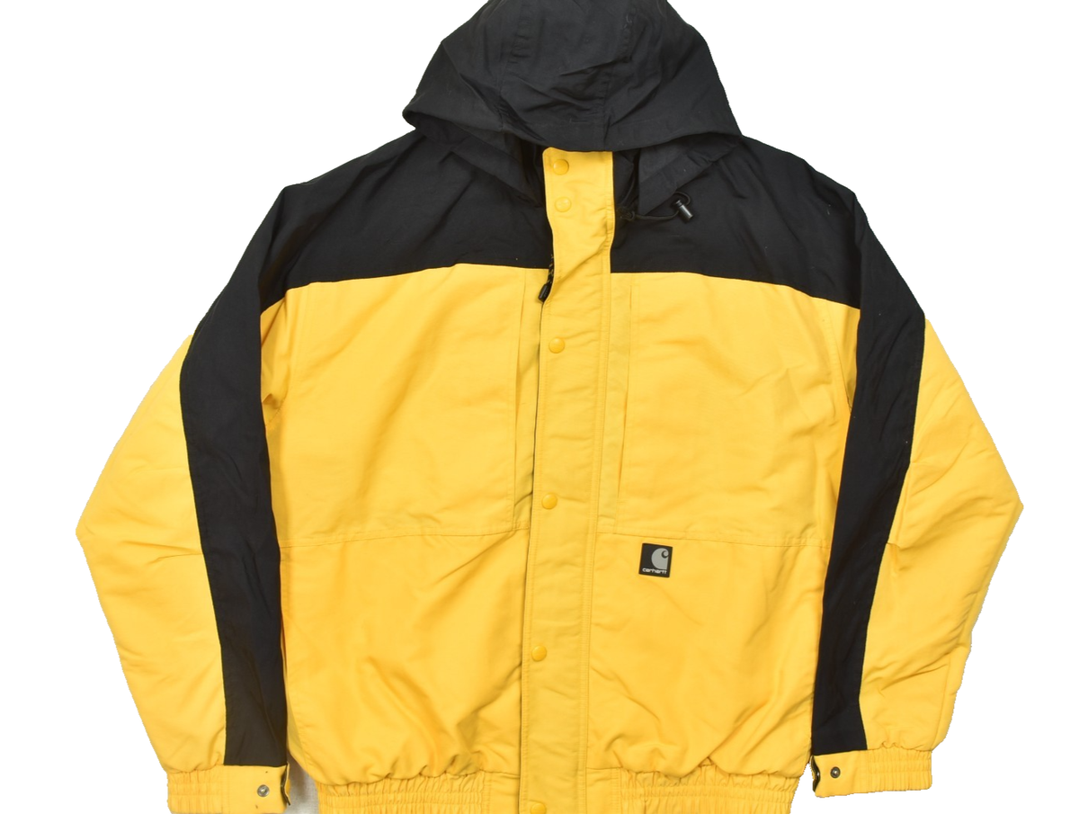 Carhartt J105 YLW Men's Large Regular Yellow Black Nylon Hooded