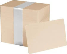 100 Pack Tan CR80 PVC Cards - 30 Mil - Compatible with Leading Printers
