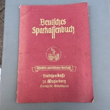 Deutsches SPARKASSENBUCH der STADTSPARKASSE zu Magdeburg, ab 1944 bis 1945
