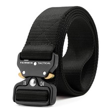 Tactical Belt, Military Style Webbing Riggers Web Belt Heavy-Duty Quick-Relea...
