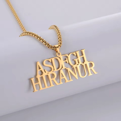 Custom Double Name Necklace Two Three Multiple Names Jewelry Adjustable Chain