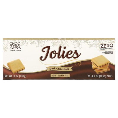 Premium Cookies, Jolies, Dark Chocolate, 20 Packs, 0.4 oz (11.5 g) Each