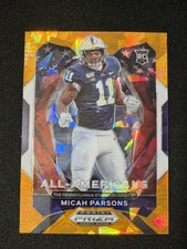 2021 Prizm Draft Picks - All-American Orange Ice Prizm #188 Micah Parsons (RC)