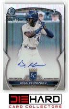 2023 Bowman #CPA-DH Diego Hernandez Chrome Auto Refractors #/499 Royals RD