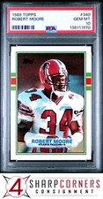1989 TOPPS #340 ROBERT MOORE FALCONS POP 3 PSA 10