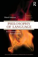Philosophy Of Language A Contemporary Introduction William G Lycan Taschenbuch