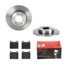BREMBO BREMSSCHEIBEN Ø239MM + BREMSBELÄGE VORNE FÜR AUDI 80 B1 B2 VW POLO DERBY 
