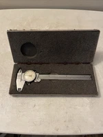 Starrett No. 120 6in Dial Caliper 0.001in Grad White Dial w/ Case