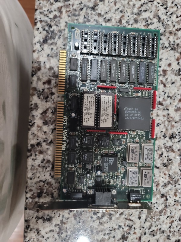 Vintage AST ISA VGA Plus 8 Bit And 16 Bit ISA CARD Western Digital Chipset