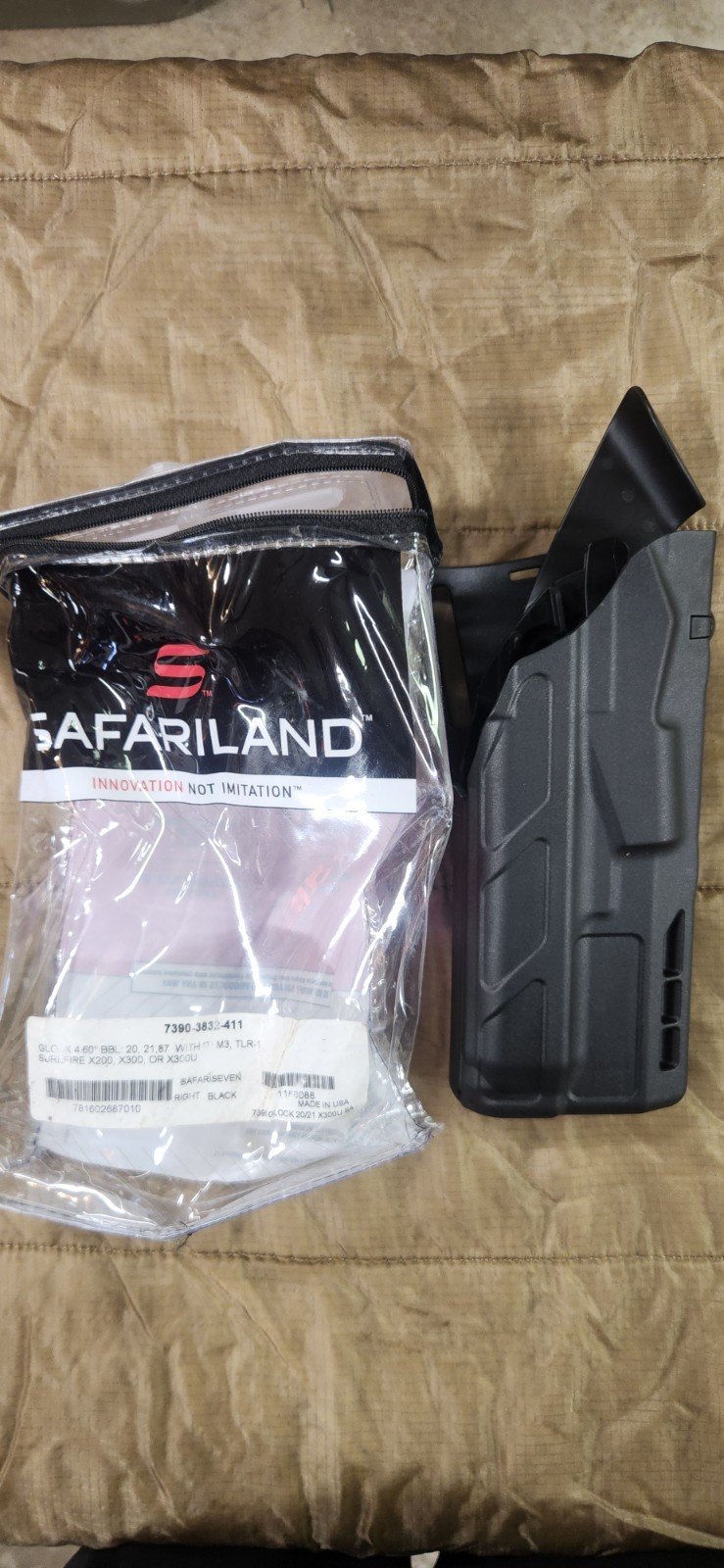 Safariland 7390-3832-411 Holster for Glock 17/21 w/tlr1 x300 no optic