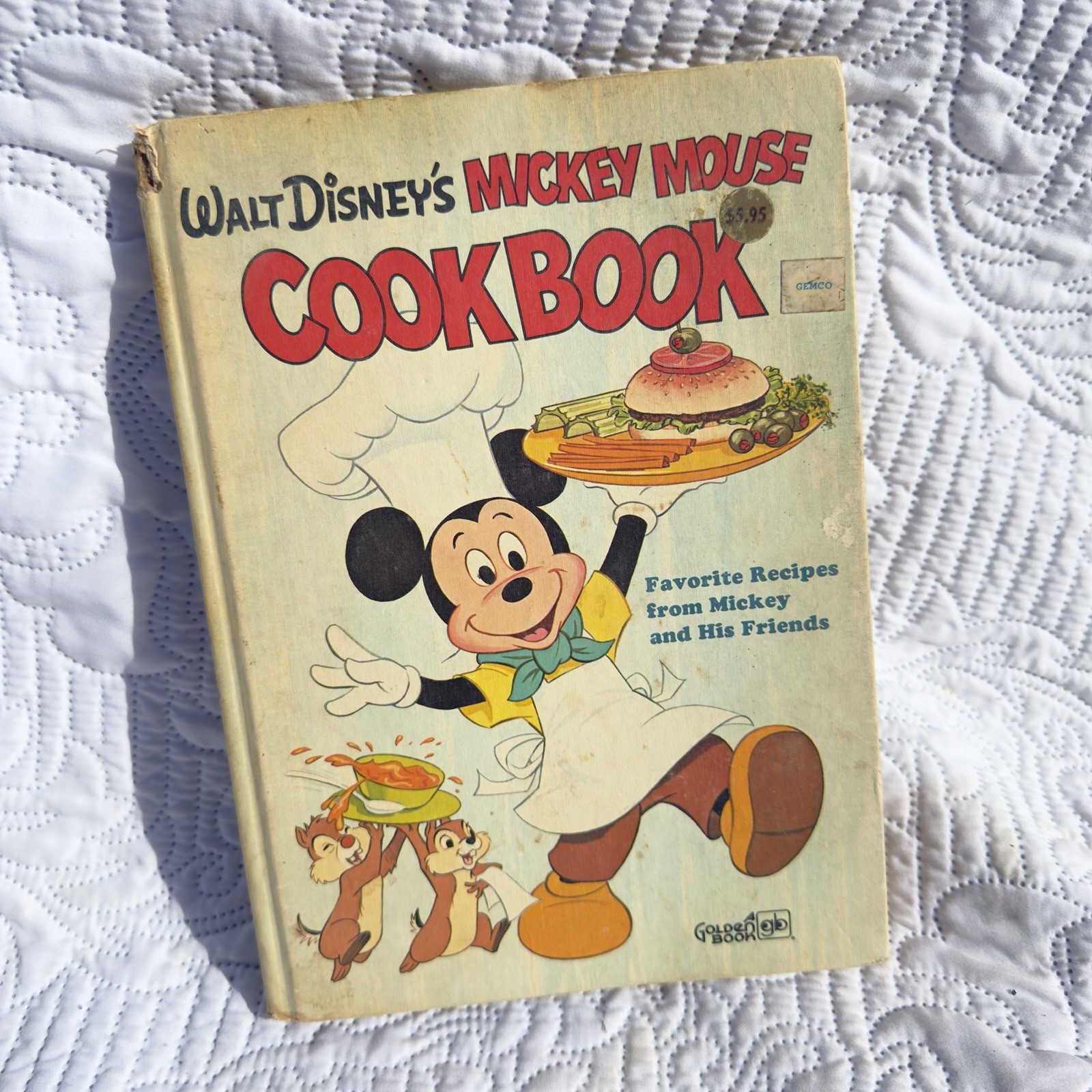 Walt Disney's Mickey Mouse Cookbook 1975 Vintage Hardcover Children’s Recipes 