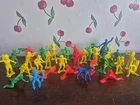 Vtg Plastic Toy Cowboys Indians Figures for MARX or Tim Mee playset Lot Of 35