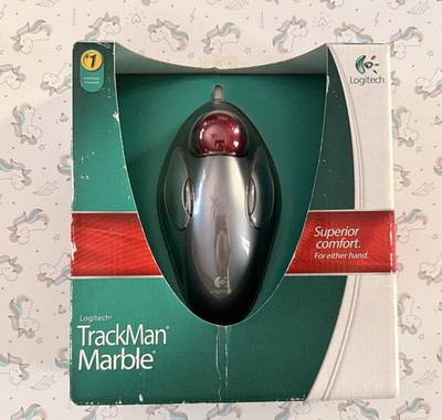 New Logitech Trackman Marble Trackball Mouse 4 button - 910-000806 T-BC21