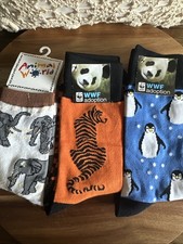Animal Lovers Crew Socks Bundle, 3 Pairs, Unisex, One Size NWT