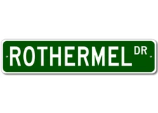 Rothermel Drive Street Sign Personalized Custom Last Name Metal Sign - Aluminum