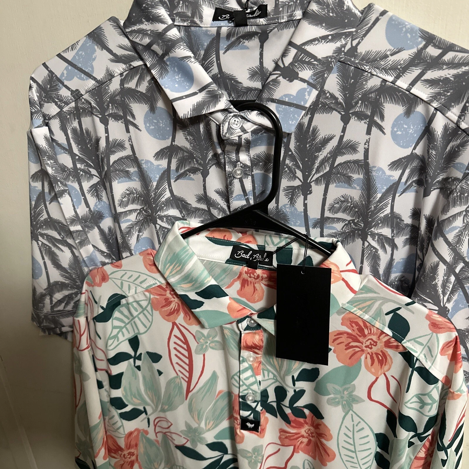 2-2025-NWT Bad Birdie Polo Shirts ￼ Leafing+Leisurely- 2Xl Free Ship