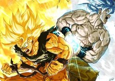 Anime dragon ball super saiyan son goku arm muscles Stitched Gaming Mat Desk