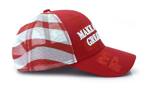 Gorra Trump Signature 2024 MAGA Make America Great Again Gorra Bandera Red Trucker Malla - Imagen 8 de 12