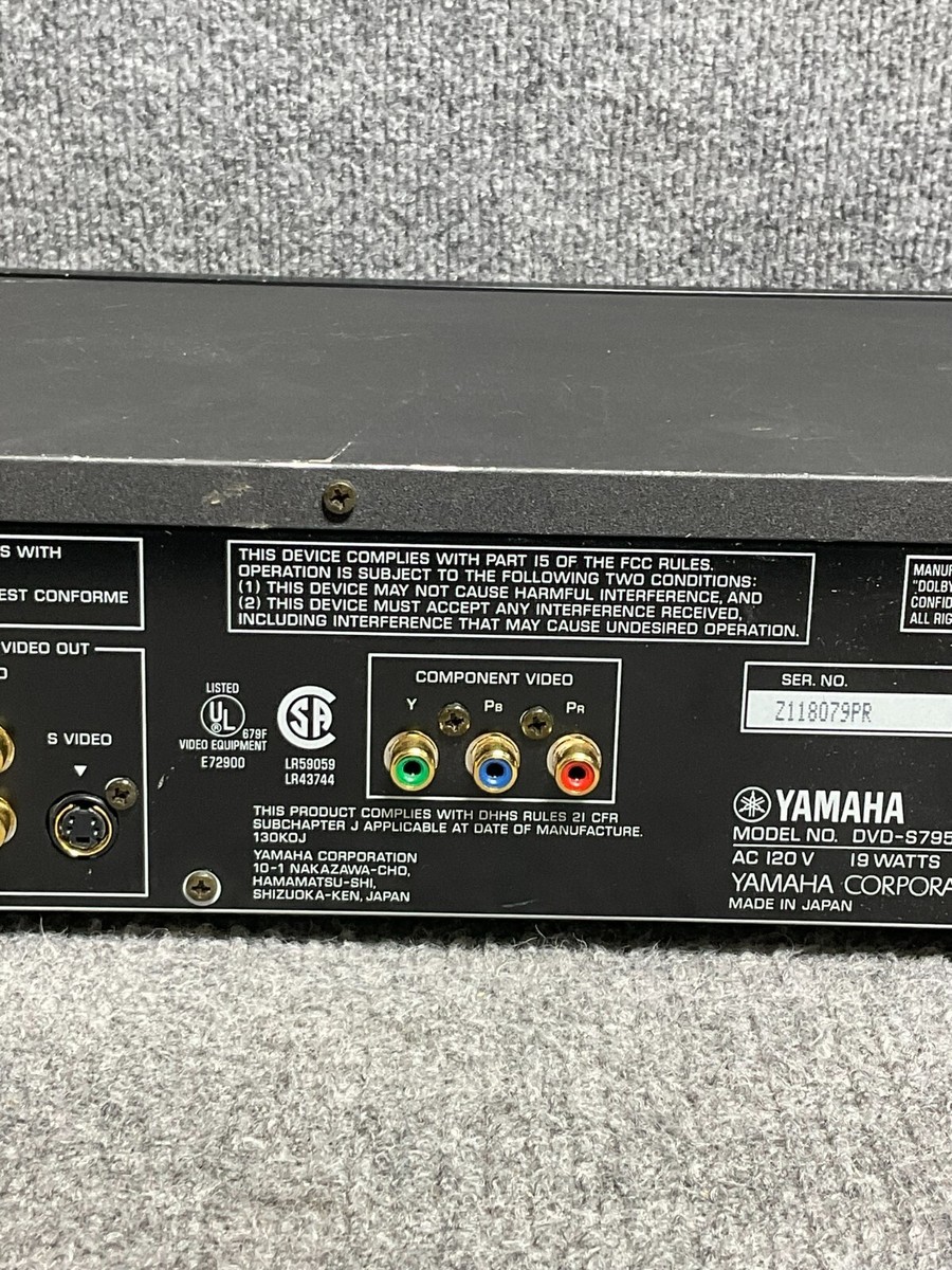 Yamaha CD/DVD Player DVD-S795 Natural Sound S-Video Dolby