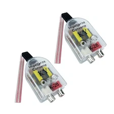 2 Pack Car Audio High to Low Converter K-28 RCA Line Level Impedance Converte...