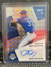 Dane Dunning 2021 Panini Mosaic Rookie Autographs - Rangers