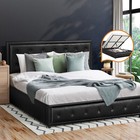 Oikiture Bed Frame Queen Double King Single Size Gas Lift Base W/ Storage Black