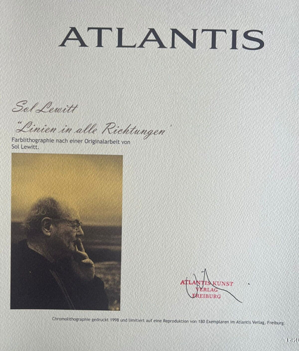Sol Lewitt Lithograph COA Original Signed Pen Numbered A Hand Stamp @@ - Picture 9 of 12
