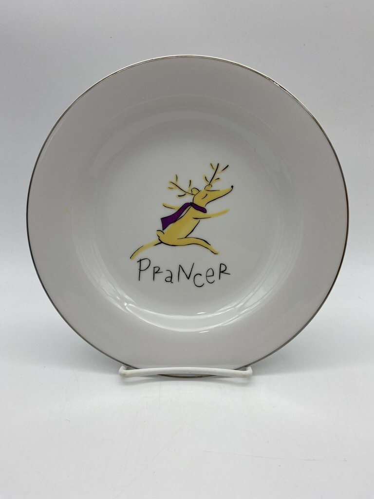 Pottery barn reindeer Prancer Salad dessert cocktail 8.5