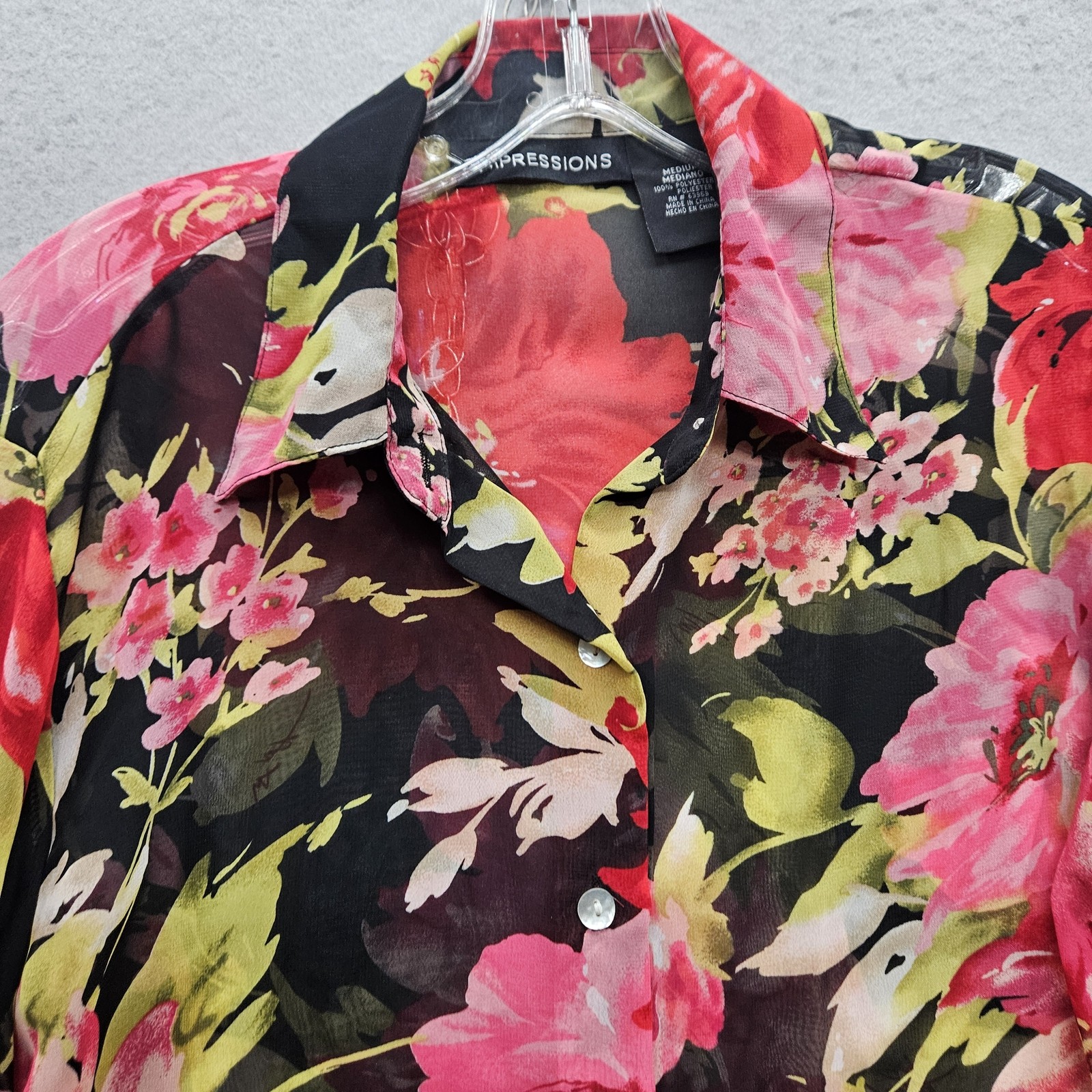 Impression Women's Medium Multicolored Floral Des… - image 3