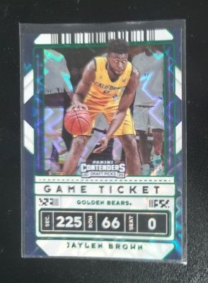 2020 Panini Contenders Draft Picks JAYLEN BROWN Green Explosion card #10 Boston