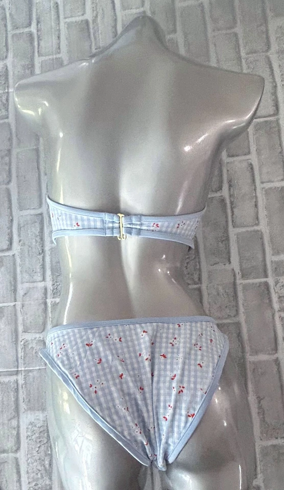 РОЗОВЫЙ от Frankies бикини Monty бикини верх и золотой час бикини низ 2 ПК M - Изображение 2 из 4