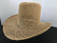 Cowboy Hat NEW Vintage Bradford Stagecoach SZ 6 5/8 Straw Concha Shell Hat Band