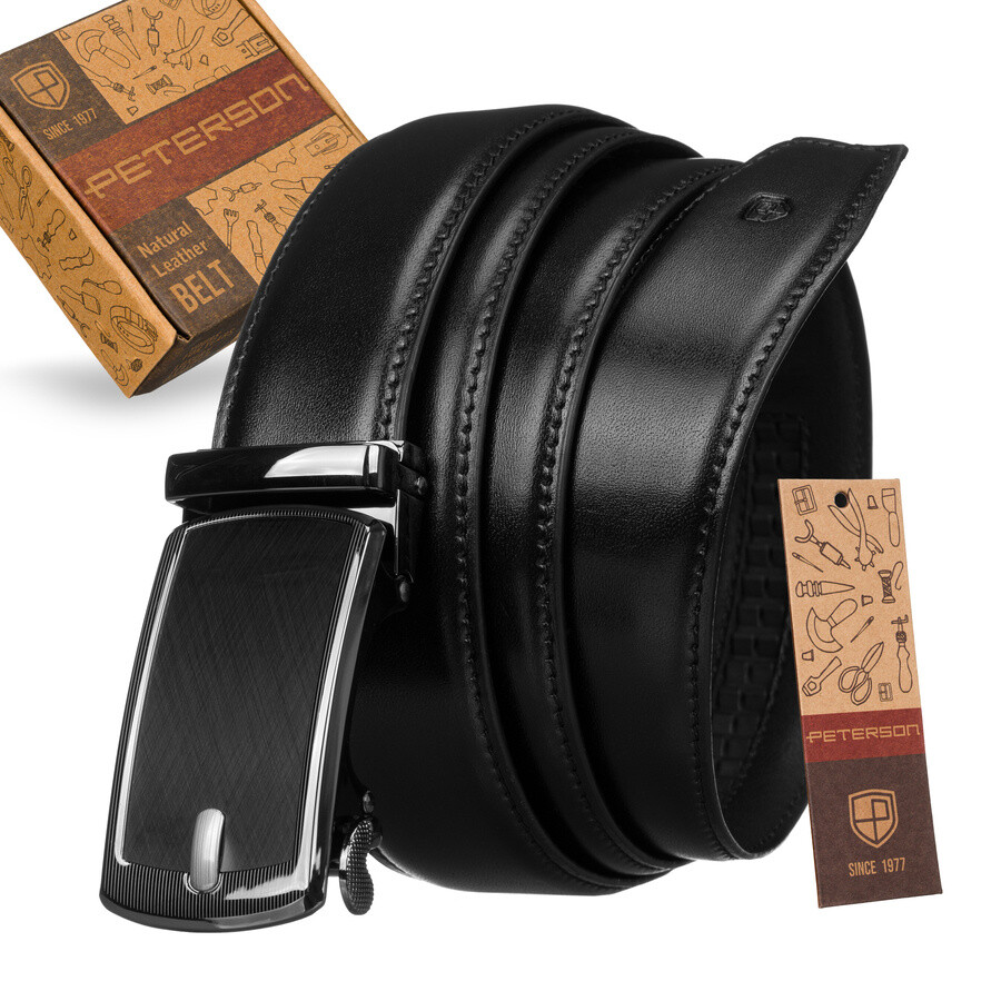 Men's business belt with elegant automatic buckle - Peterson